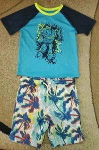 Lot of 2 Boys Swimwear Trunks Top Palm/Buzz Lightyear Place Sport/Disney Size 5T - Picture 1 of 4