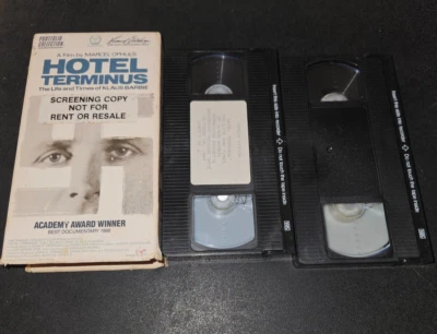Hotel Terminus : Life & Times Of Klaus Barbie (VHS, 1988, 2-Tape) Rare War Demo - Image 1 of 4
