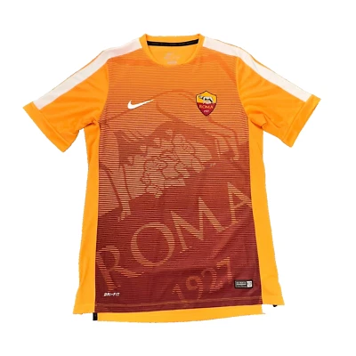 AS Roma Nike Dri-Fit 2014-15 Pre-Match 3 Training Shirt Orange Maroon Roma 1927 - Image 1 of 4