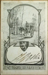 Postal de la provincia holandesa Art Nouveau 1904: Brabante Norte/Noord - Países Bajos - Imagen 1 de 1