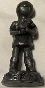 Vintage Mid Century William Lattimer MCM Lead Sculpture Girl Holding Teddy Bear - Picture 1 of 9