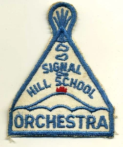 Parche de música vintage Signal Hill School Orchestra Voorhees Nueva Jersey 3" x 3,75" - Imagen 1 de 1