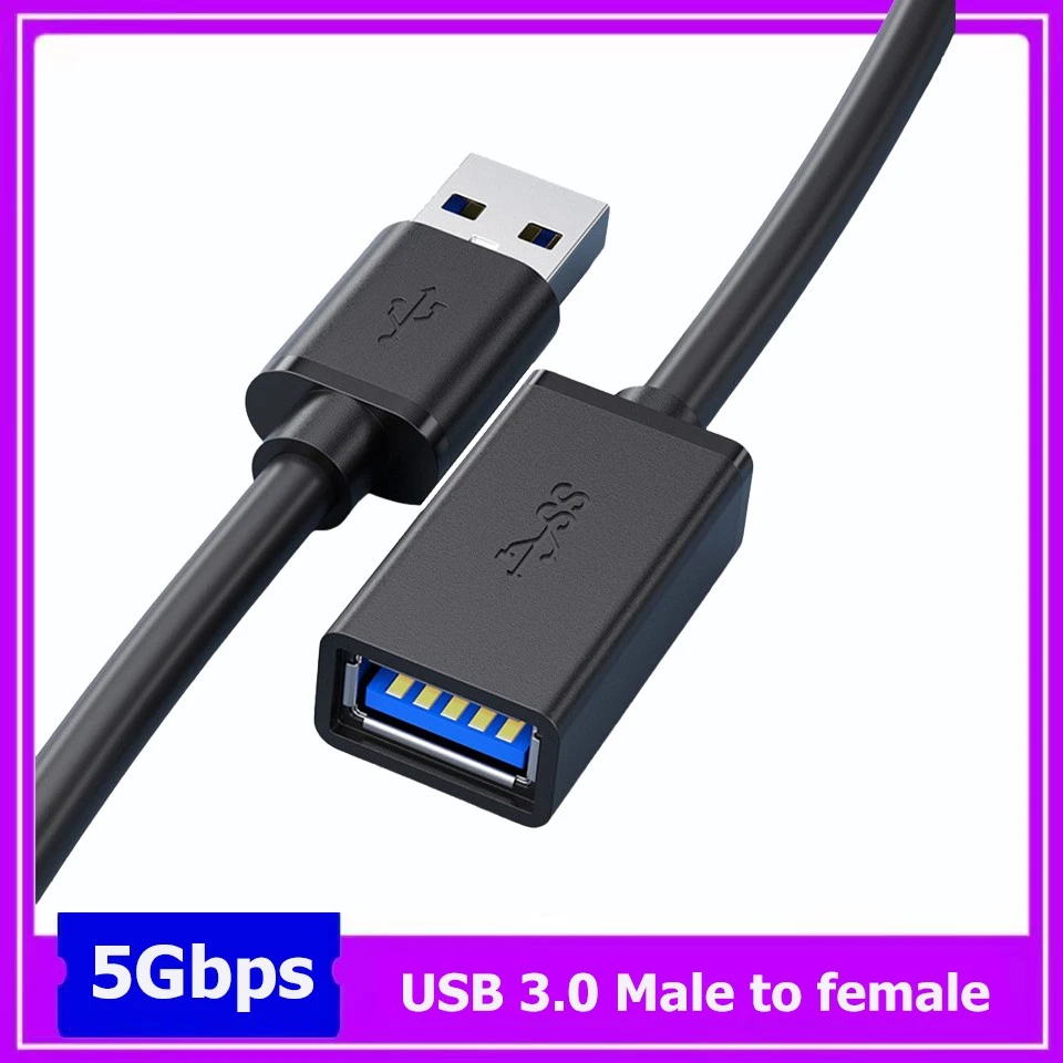 USB 3.0 Verlängerungskabel, 1 Meter, Blau – Stecker A Auf Buchse A
