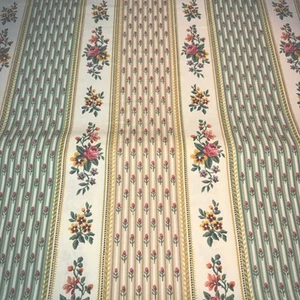 Greeff Schumacher Country Manor Glenmere Streifen Blumenmuster 5 1/2 yd x 54" grün cremefarben - Bild 1 von 14