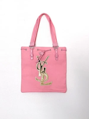 Bolso de Mano Yves Saint Laurent Novedad Logo Rosa *NUEVO EN PLÁSTICO* Foto 1 de 4