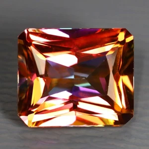 7,23 ct Weltklasse Smaragd (12 x 10 mm) Mehrfarbig Dämmerung Topas Edelstein - Bild 1 von 2