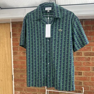 Lacoste CH8792 short sleeve shirt Relaxed Fit Cotton Button Up - Picture 1 of 10