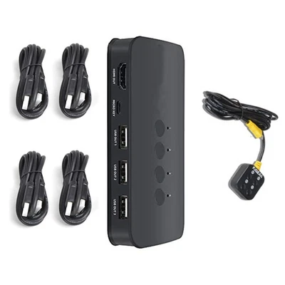 HDMI1.4b 4X1 KVM Switcher Host 4 Port 4K30Hz For 4 Computer Share 1 HD Monitor - Image 1 of 4
