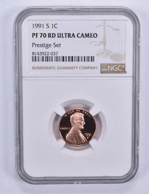 1991-S Lincoln Memorial Cent Prestige Set PF70 UCAM NGC Brown Label *8122 - Image 1 of 4