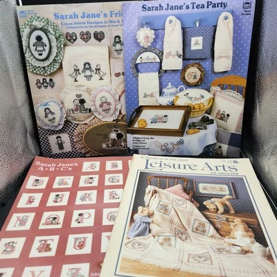 Sarah Jane's Counted Cross Stitch Leaflet & Leisure Art Lot Of 4 Books  - Image 1 of 4