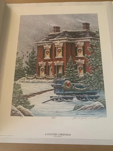 Ben Richmond Country Christmas Artist Proof 107 of 200 Signed Lithograph 1990 - Picture 1 of 11