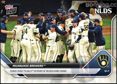 Milwaukee Brewers Ticket NLCS - 2025 MLB Topps NOW - Card 859 NLDS *IN HAND* - Image 1 of 2