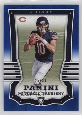 2017 Panini Rookies Blue Knight /99 Mitchell Trubisky #101 Rookie RC - Image 1 of 2