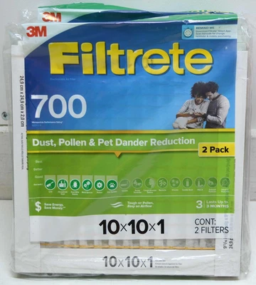3M Filtrete 700 Filters  Two 2 packs sealed  Dust Pollen & Pet Dander Reduction - Image 1 of 2