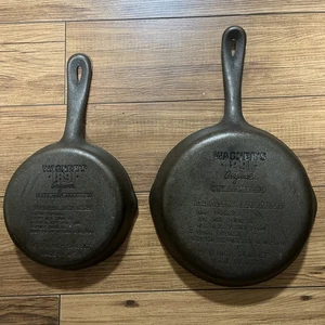 "Sartén sazonada original de hierro fundido Wagner 1891 de colección de 8" y 6 1/2"" hecha en EE. UU." - Imagen 1 de 11
