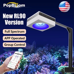 PopBloom RL90 WiFi Marine Led Aquarium Light for 24" Reef Coral SPS/LPS Tank - Picture 1 of 14