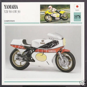 1978 Yamaha YZR 500cc (OW 3S) Giacomo Agostini Bike Motorcycle Photo Spec Card - Picture 1 of 1