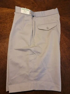 nwt Vintage Saddlebred new breed sz 34 khaki pleated front side tab shorts - Picture 1 of 6