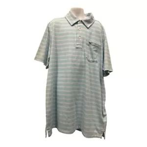 Polo Vineyard Vines XL 18 ragazzo verde menta righe bianche logo balena Pima - Foto 1 di 5