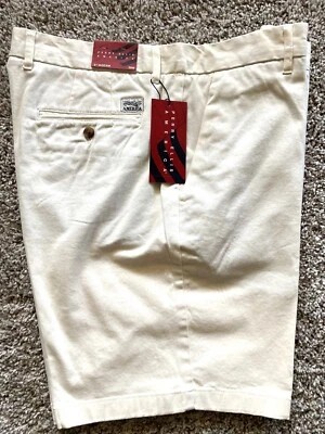 Pantalones Cortos Chinos Perry Ellis America Para Hombre Entrepierna Elastizada 9"" Blanco Talla 38 $54 Foto 1 de 4