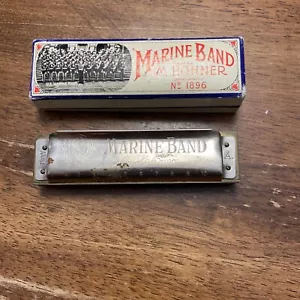 Armonica Vintage M. Hohner Nastro Marino RARA Chiave ad A, con Scatola - Foto 1 di 11