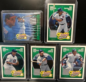 2005 Upper Deck Baseball Heroes Ryne Sandberg Jersey Swatch 5-Card Lot #/99