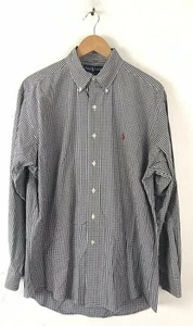 RALPH LAUREN Men's Size Medium Black & White Gingham Blake Button Down Shirt - Picture 1 of 4