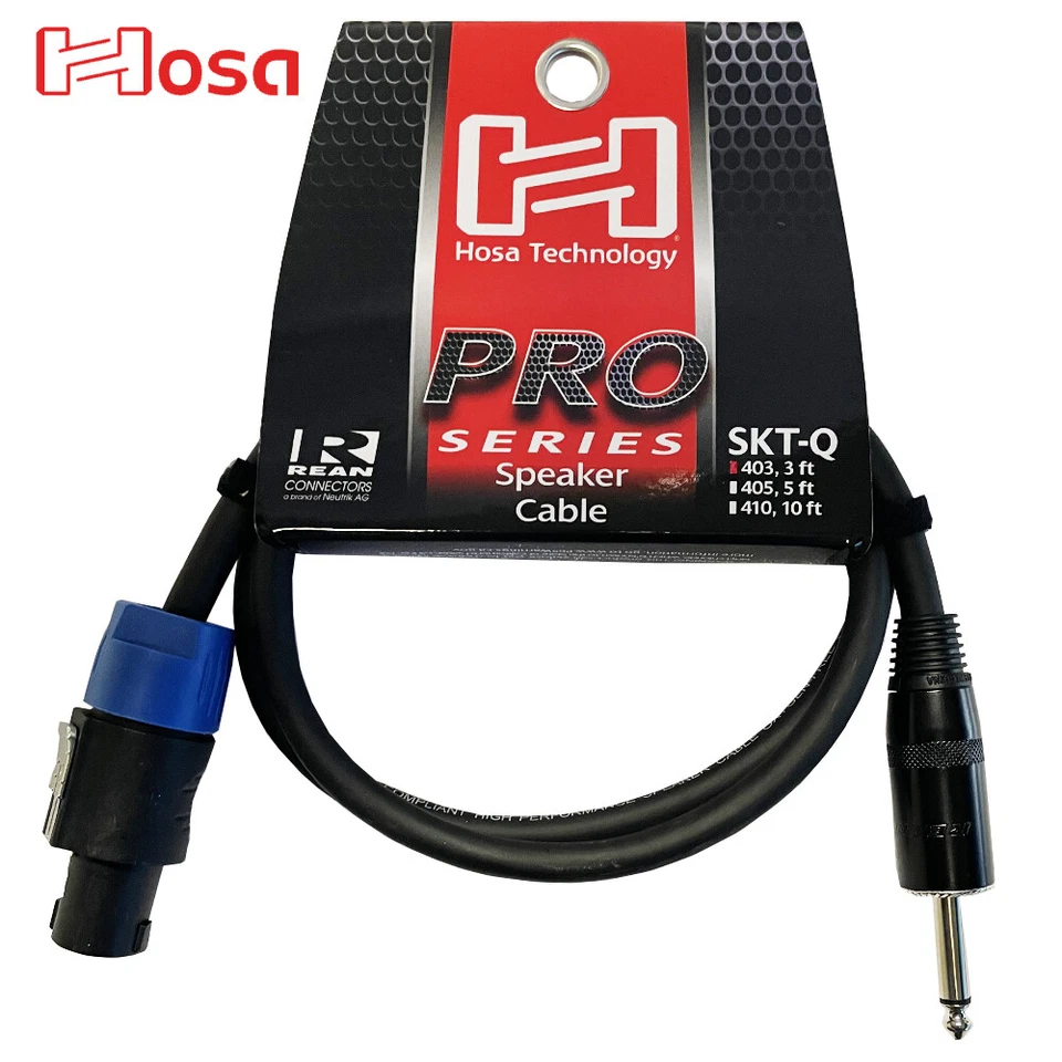 Cable de altavoz Hosa SKT-403Q Neutrik Speakon de 14 calibres a 1/4" de 3 pies Foto 1 de 1