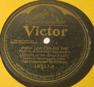 Indian Love Call PAUL WHITEMAN & His Orchestra Victrola Phonograph Record - Picture 1 of 3