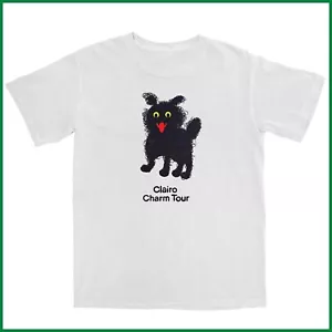 NEW - Clairo Charm Fuzzy Cat 2025 Tour White T-Shirt - Picture 1 of 4