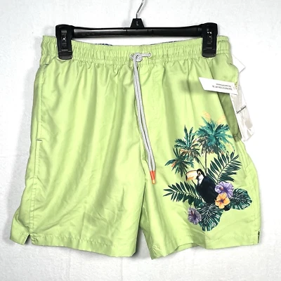 Tommy Bahama Para Hombres Talla S Verde Tucán Forrado Bañador Board Shorts Traje Nuevo Foto 1 de 4