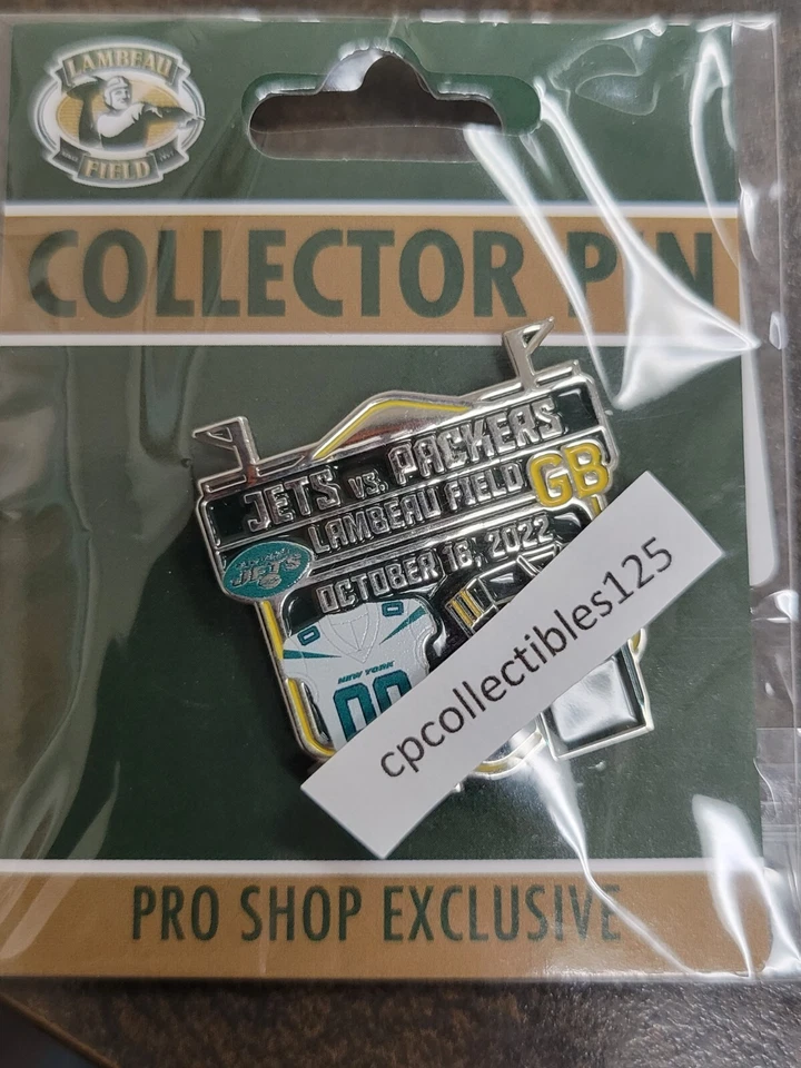 New York Jets VS Green Bay Packers Game day Pin 10/16/2022 Lambeau Field NEW - Image 1 of 1