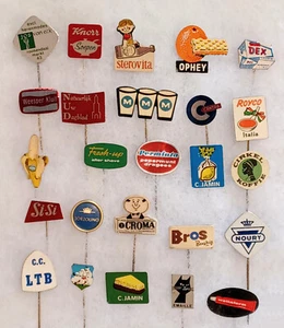 Authentic 25 Original Dutch Advertising Pins 1960-70s Vintage Lapel Hat Pins #32 - Picture 1 of 11
