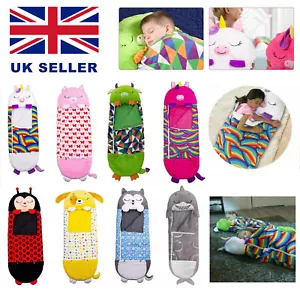 Large Sleeping Bag Happy Napping Napper Kids FUNNY Pillow Warm Camping 180cm UK - Picture 1 of 34