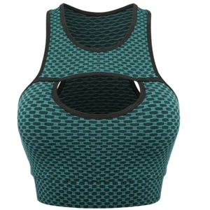 Women Racerback Yoga Sports Bras High Impact Workout Gym Activewear Bra Sexy HOT - Picture 1 of 18