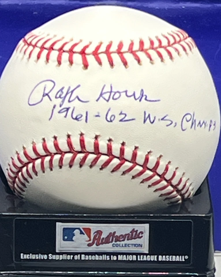 RALPH HOUK  NEW YORK YANKEES  1961-62 WS CHAMPS  SIGNED OML BASEBALL - Image 1 of 1