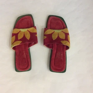 Beatrice Womens Firenze Floral Slides Suede Size 36 New With Tags - Picture 1 of 6