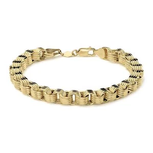 Klassisches Alexander-Kettenarmband aus 14 Karat Gold (hohl) - Bild 1 von 16