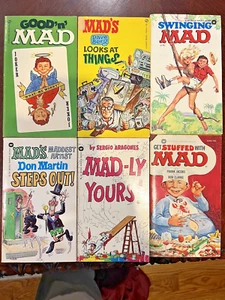 Lot of 6 Vintage MAD Paperback Books - Picture 1 of 1