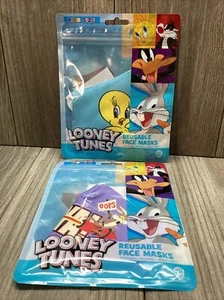 2: Looney Tunes Tweety Wiley E Coyote Face Mask Coverings Kids Size Washable NEW - Picture 1 of 16