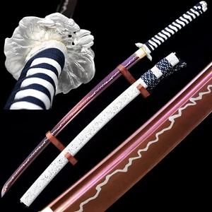 Purple Lightning Blade Katana Hand Forged Sharp Manganese Steel Samurai Sword - Picture 1 of 10