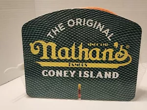 Raro Nathan's Famous Coney Island Interior Sobre Puerta Aro de Baloncesto Nuevo en Paquete Pelota de Espuma - Imagen 1 de 8
