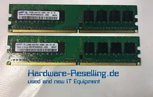2x Samsung 512MB DDR2 PC2-4200U 533MHz Set Arbeitsspeicher RAM M378T6553CZ3-CD5 - Picture 1 of 1