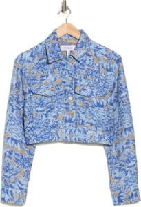 NWT Derek Lam 10 Crosby Black Crop Jacket Size 2 ($595.00 MSRP) Ciel Multi - Picture 1 of 5