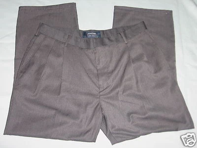 Pantalones de vestir ARROW USA 1851 grises plisados a rayas pantalones para hombre talla 34 Foto 1 de 4