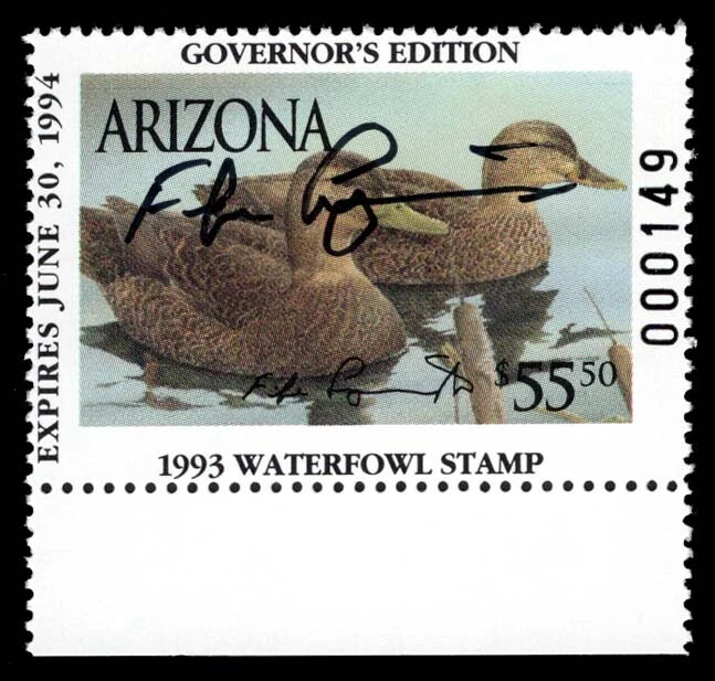 AZ7Gs — 1993 Arizona Governor Edition hand-signed - Image 1 of 1