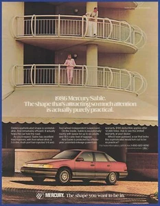 Pubblicità stampa vintage 1986 MERCURY Sable Car Automobile anni 80 - Foto 1 di 1