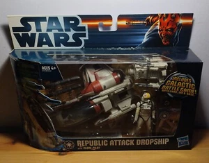 Star Wars Hasbro Clone Republic Attack Dropship Pilot Trooper TV RARE FREE S/H - Bild 1 von 3