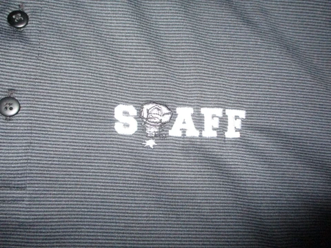Gray/Black LANSING LUGNUTS Embroidered Logo Staff Golf Shirt Large ES Sports Cover