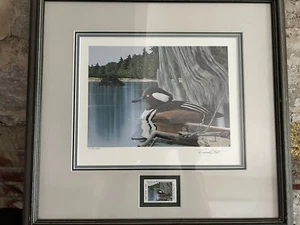 Merganser 1997 New York Migratory Duck Stamp- Raymond Easton S/N CE 52/250 - Picture 1 of 12